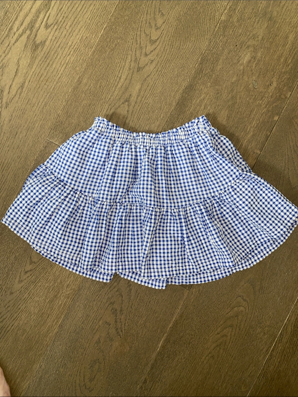Old Navy Blue Gingham Ruffle Skirt - Women